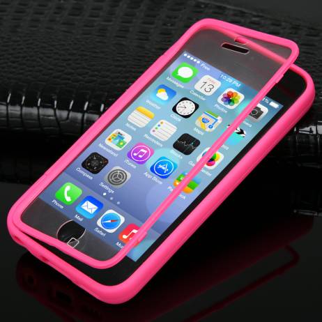 New Arrival ! Ultra Thin Flip TPU Soft Silicone Clear Case Cover for iphone 5 5S 5G/5C both Back and Front protective housing