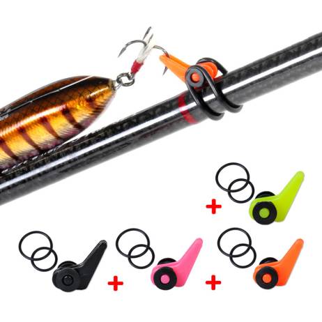 4pcs New Plastic Fishing Rod Pole Hook Keeper For Lures Bait Spoon Treble Holder Small Shackle Rock Rafting Fishing Tackle Acc