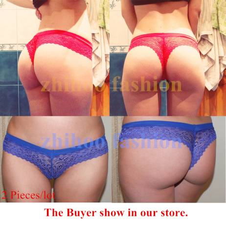 2 Pieces/lot Women Lace Sexy Underwear Seamless Transparent Panties Low Waist Tanga Brief Thong Ropa Interior Mujer G-string