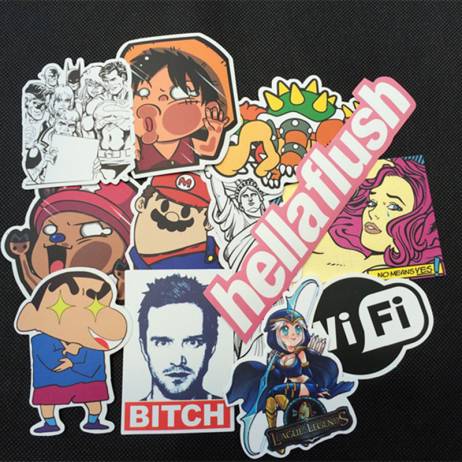 5pcs Stickers Car Styling Mix Skateboard Laptop Luggage Snowboard Car Fridge Phone DIY Vinyl Decal Motorcycle Stickers Covers