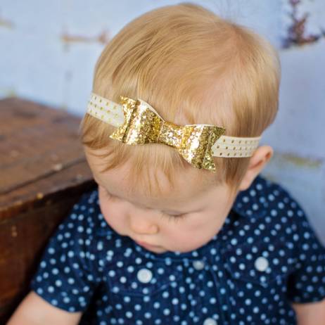 1 pieces New Cut Baby Glisten Bow Knot Headband Girls bow Elasticity headband infant Kids hair accessories W187