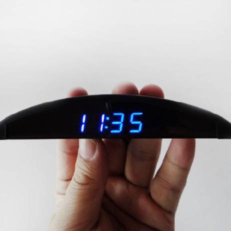 LED digital car clock automobile electronic clock 12V car voltmeter and thermometer clock for car