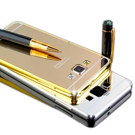For Samsung Galaxy A3 A5 A7 A8/ New Luxury High Quality Mirror Aluminum Case Metal Frame Ultra Slim Acrylic Back Cover Metallic