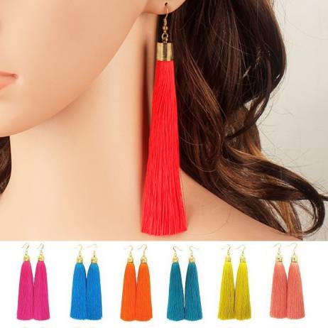 Sale 2016 Bohemian Big Geometric Long Earrings Gold Plated Tassel Women Retro Fashion Alloy Water Drop Earrings Jewelry