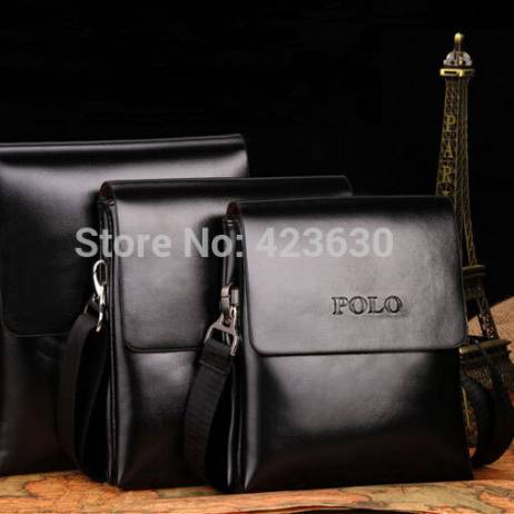 Genuine Leather Bag Men Messenger Bags Man Handbag Fashion Double Pocket Shoulder Bag Free Shipping