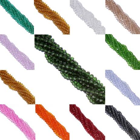 High Quality! 4MM 145 pcs/lot Round Glass Roundlle Crystal Loose Spacer Bead Clear Bicone String Beads Free Shipping