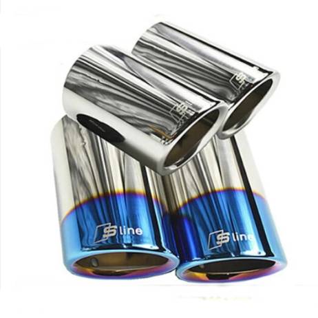 For Audi A1 A3 A4 A5 A6 Q3 Q5 High quality Stainless steel Car exhaust pipe cover muffler pipe tip car accessories styling
