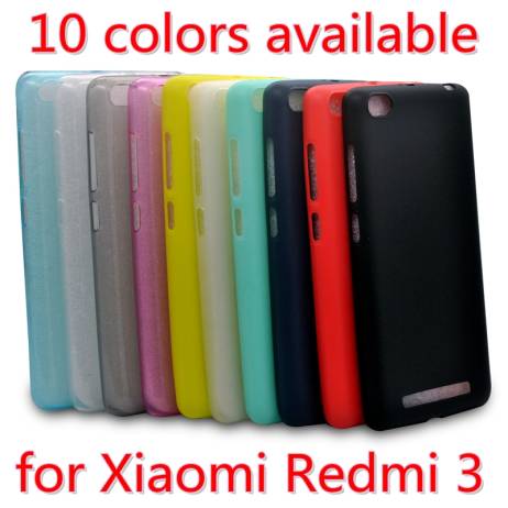 Phone Case for Xiaomi Redmi 3 (5.0inch) Ultra Slim Fit 0.5mm Soft Transparent or Matte TPU Back Cover for Xiaomi Redmi3