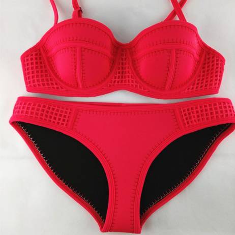 Swimwear Women Fashion Neoprene Bikini Woman New Summer 2016 Sexy Swimsuit Bath Suit Push Up Bikini set Bathsuit TA006