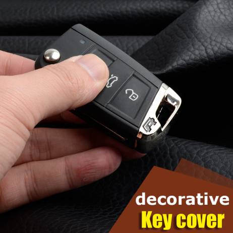 Car Aluminium Alloy Key Cover Decoration Sticker For Skoda Octavia A7 A 7 2015 RS Volkswagen VW GOLF 7 GOLF MK7 GTI Accessories