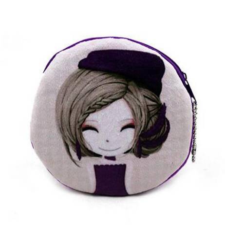 2015 Cute Girl Plush Coin Purse Dream Star Student Portable Zipper Ladies Coin Keys Holder Carteira Feminina For Christmas Giftt