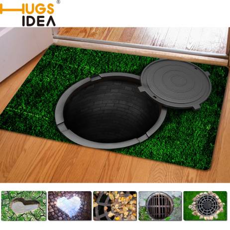 40*60cm Entrance Doormats Funny Rubber Door Mat,Fashion 3D Trap Printed Carpet For Living Room,Bedroom Floor Mats Kitchen Rugs