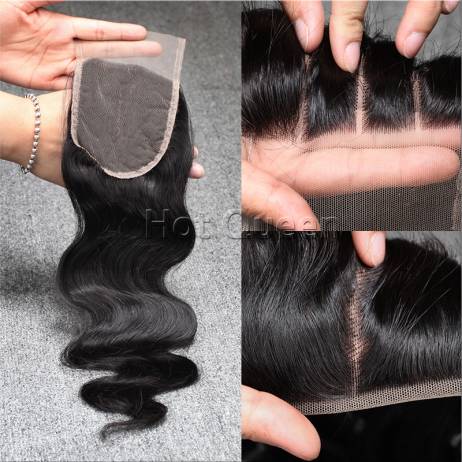 Free/Middle/Three/3 Part Closure Body Wave Lace Closure 4