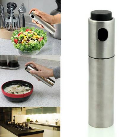 ASLT 1Pcs Stainless Steel Spray Pump Fine Mist Olive Pump Spray Bottle Oil Sprayer Pot Cooking Tool HOT Free Shipping