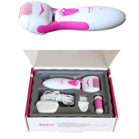 Hot kemei Rechargeable Electric Foot Care Tool Electric Exfoliator Pedicure Callus Skin Remover Personal Care Peeling Feet women