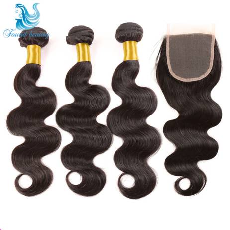 Brazilian Virgin Hair Body Wave With Closure 8A Unprocessed Brazilian Human Hair Weaves Ms Lula Hair With Closure And Bundles