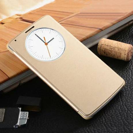 Smart Sleep Function View Original Quick Flip Leather Shell Back Cover Battery Circle Case For LG Optimus G3 D855 D850
