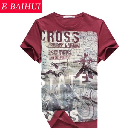 E-BAIHUI Summer Men Cotton Clothing Dsq T-shirtS Camisetas T-Shirt Fitness tops TeeS Skateboard Moleton mens t-shirts Y032