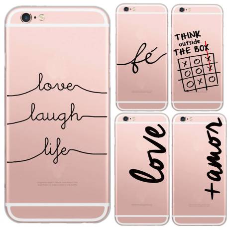 nique Portuguese Words Love Amor Design Transparent Soft Silicon Phone Case Back Cover For Apple Apple Iphone 6 Case 6S Cover