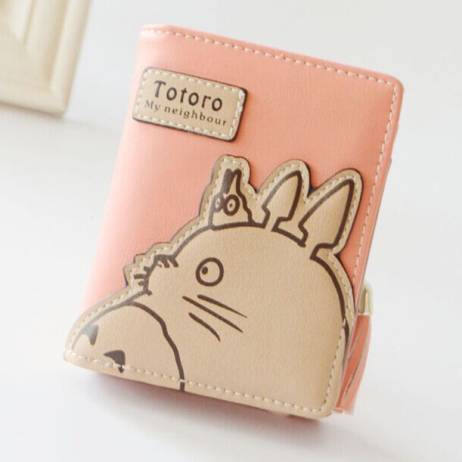 2016fashion cute sweet short long totoro women girl femme marque wallet porte monnaie zip hasp clutch two fold purse bolsa muje