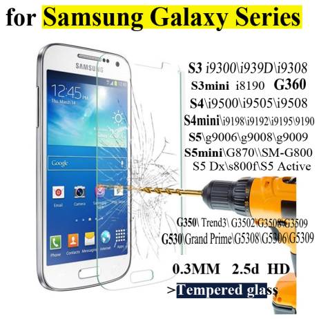 New 2.5D 0.3mm Tempered Glass Anti Shatter Screen Cover For samsung galaxy Series Protector protective Film