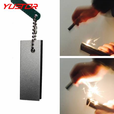 Brand Yuetor High Quality Portable Survival Tool Flint Fire Starter Match Lighter Flintstones Travel Camping Kit Wholesale