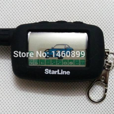 Starline A9 LCD Remote Controller Keychain Key chain +A9/A6 Silicone Case for Vehicle Security Twage A9 Two Way Car Alarm System