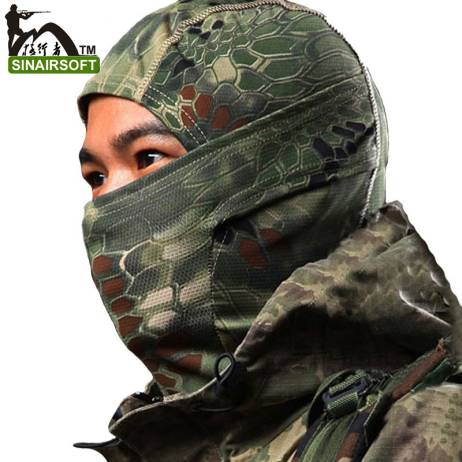Breathable Chiefs Rattlesnake Cam Tactical Mask Airsoft Paintball Full Face Mask Motorcycle Cycling Hunting CS Balaclava helmets