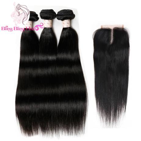 Brazilian Virgin Hair Straight With Closure 8a Grade Virgin Unprocessed Human Hair With Closure Cheap Bundles With Closures Lot
