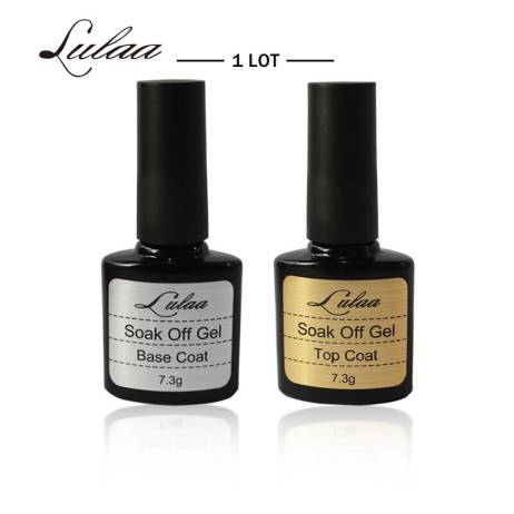 LULAA Brand 10ML Top coat + Base coat, Uv Gel Nail Polish Primer Untuk Dekorasi Nail Art Women
