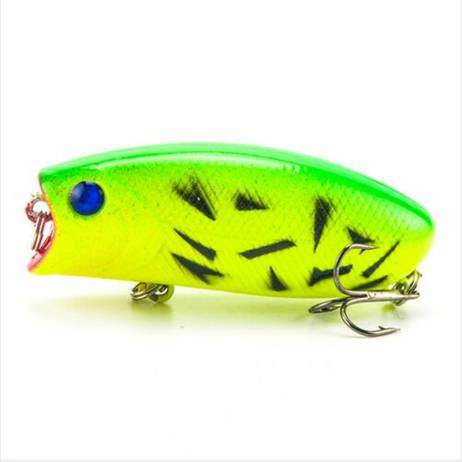 1PCS 3D Eyes Lifelike Fishing Lure 5.5cm 11g 8# Hooks Pesca Fish Popper Lures Wobbler Isca Artificial Hard Bait Swimbait