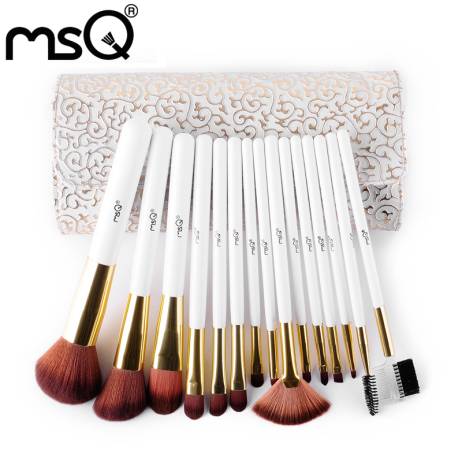 Free Shipping Full Function MSQ Brand Professional 15pcs Top Quality Makeup Brushes Set Cosmetic Tool For Fashion Beauty