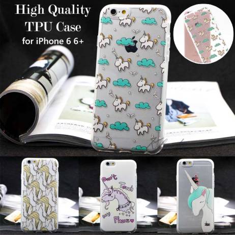 Cell Phone Cases sfor Iphone 6 plus new arrival cute Unicorn Case Cover for apple iphone6 6s soft silicone coque fundas