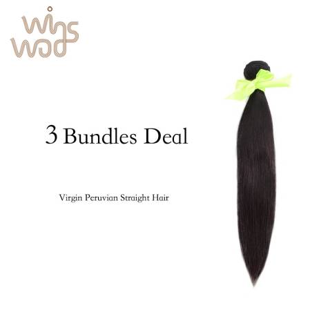 7A Unprocessed Peruvian Virgin Hair Straight 3Pcs Lot, Virgin Peruvian Straight Hair Bundles Wholesale Peruvian Hair