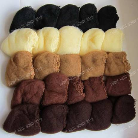 whole sale 500pcs hairnet 5mm nylon hair nets invisible disposable hair net 20inch five colors mix black,dark brown,brown,blonde