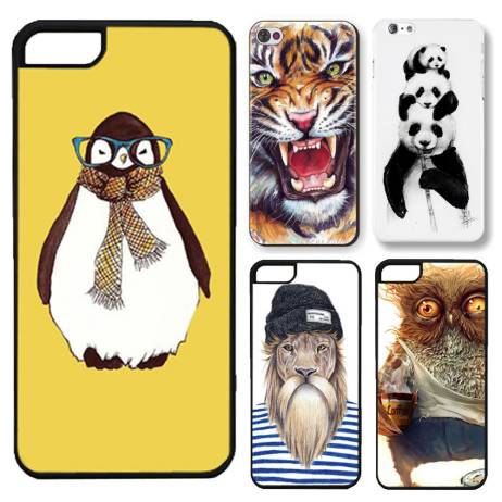 For Apple iphone 5 5s Fashion 3D Cute Animal Panda Tiger Owl Cartoon Painted Case Plastic Hard Cell phone Case Cover
