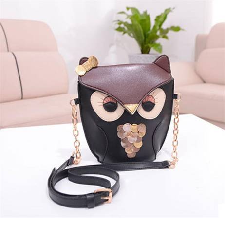 Kiss of the Goddess ! New Fashion Cute Owl Print bag for Women PU Leather Satchel Shoulder Messenger Bag Better bandolera mujer