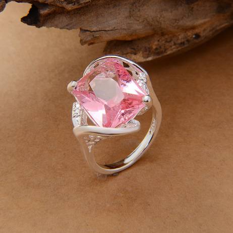 2016 cheap hot wedding ring women new luxury large vintage us size 7 8 9 stock wholesale free shipping pink silver plated rings