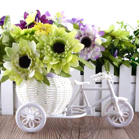 New Hot Bike Design Flower Basket Storage Container For Flower Plant Home Party Wedding Decoration DIY Free Shipping