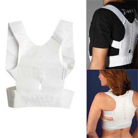 New Magnetic Therapy Correction Posture Back Shoulder Corrector Support Brace Belt Adjustable Strap free shipping