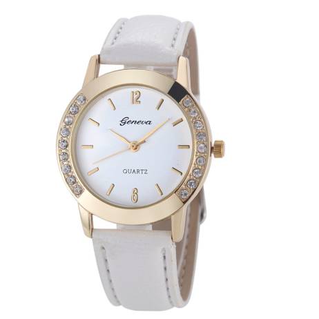 Excellent Quality Women 's Quartz Watches Geneva Luxury Leather Band Fashion Diamond Analog Leather Quartz Wrist Watch Watches
