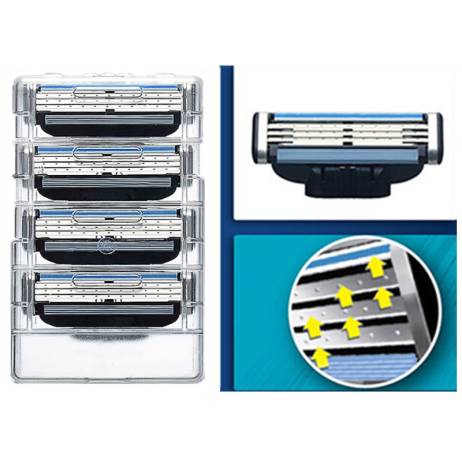 Cassettes Shaver Brand Face Care Men's Razor Blades High Quality Shaving Razor Blade For Men's Shaver 4pieces/lot
