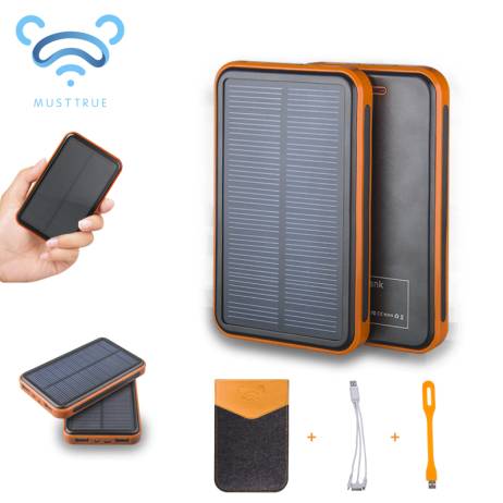 Super Solar Charger waterproof powerbank ,backup Power Bank bateria external Portable For all Cellphone mobile phone/tablets