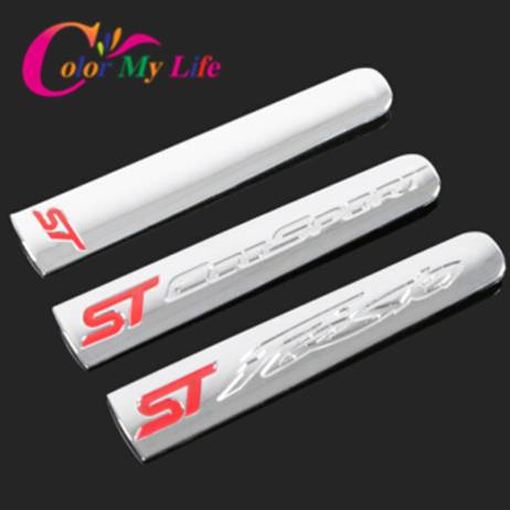 2013 2014 2015 New Sale Words ABS Chrome Trim Handbrake Paillette Decoration Stickers Case for Ford Fiesta Ecosport Accessories