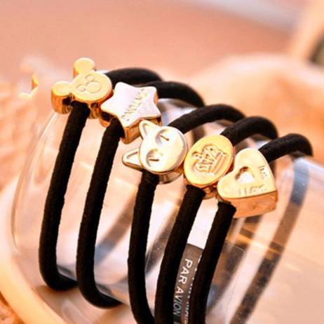 10/package New Fashion Women Hair Accessories Cute Black Elastic Hair Bands Girl Hairband Hair Rope Gum Rubber Band scrunchies
