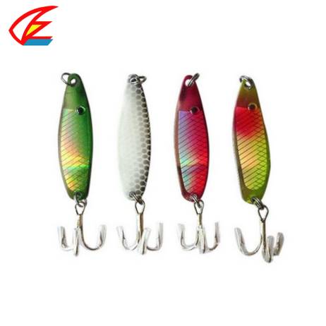 1x5cm 6.5g Laser Metal Jig Spoon Spinner Lure Hard Bait Isca Artificial Lures with Hook Sea River Bass Fishing Tackle SP006