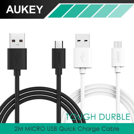 Aukey 6.6ft / 2m Micro USB Cable Universal Quick Charge Cable Charging Adapter for Samsung galaxy S6 S5 Sony HTC Smartphones etc