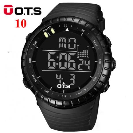 OTS Digital Watches men sports 50M Professional Waterproof Quartz large dial hours military Luminous wristwatches 2016 fashion