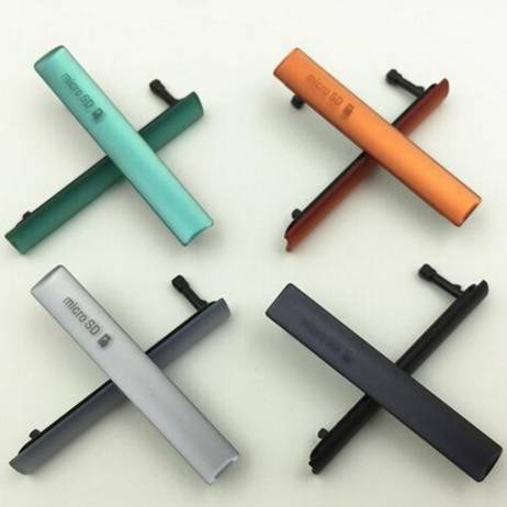 Original SIM Card + Micro SD & USB Charging Slot Port Dust Plug Block sets Cover For Sony Xperia Z3 Compact Z3c mini D5803 D5833