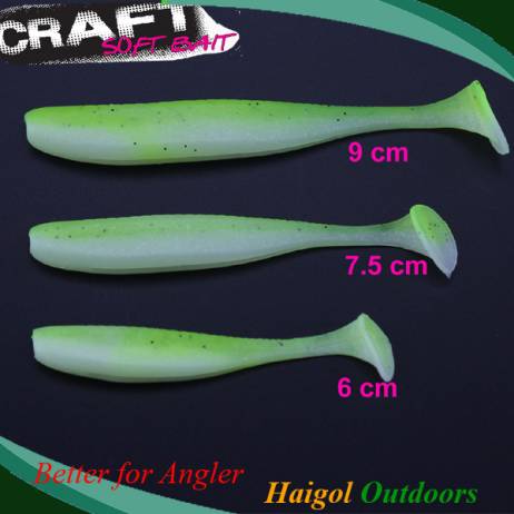 Small soft fishing lure for bass fishing --9 cm 10 pcs one bag soft lure for zander soft bait
